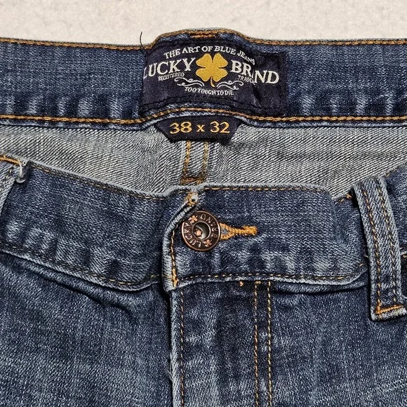 Lucky Brand 410 Jean Men 38x32* Blue Athletic Slim Fit Cotton Blend Stretch - Picture 3 of 10